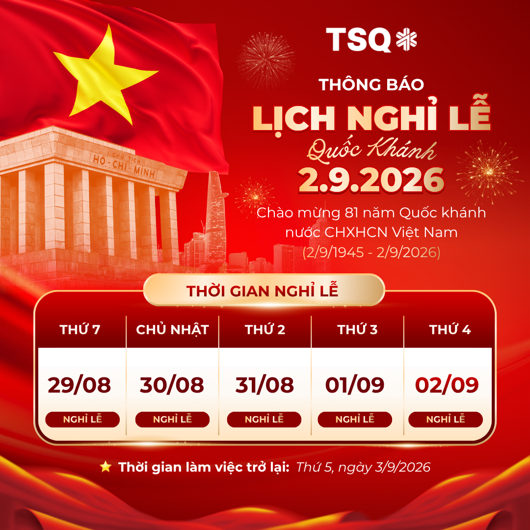Thông báo Lịch Nghỉ lễ Quốc Khánh Mùng 2-9